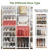 WOWLIVE 9-Tier Metal Shoe Rack, Tall Shoe Storage Organizer for Entryway，Black White - 4 of 4