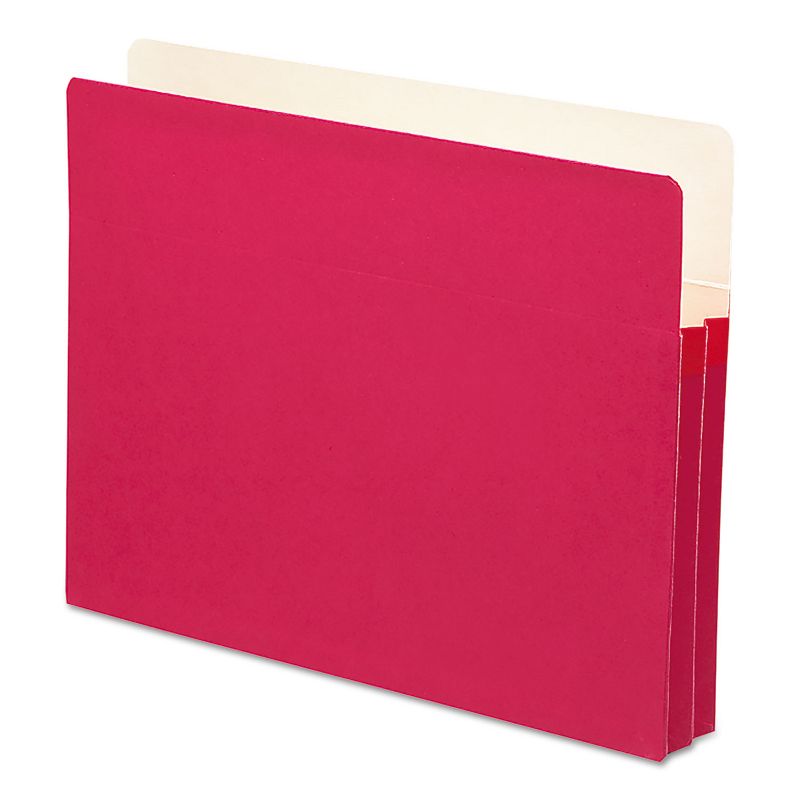Smead 1 3/4" Exp Colored File Pocket Straight Tab Letter Red 73221, 3 of 9