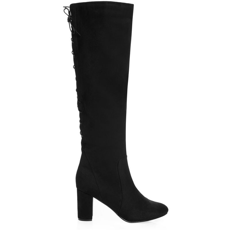 Women's Wide Fit Perry Knee High Boot - black | CITY CHIC, 2 of 6