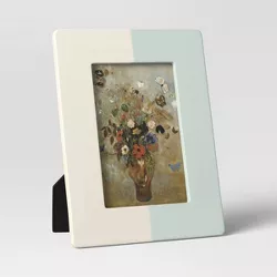 Stoneware Single Image Frame with Hand Painted Finish Cream - Threshold™