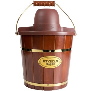 Nostalgia NWICM4DB 4-Quart Wood Bucket Ice Cream Maker - 1 of 4