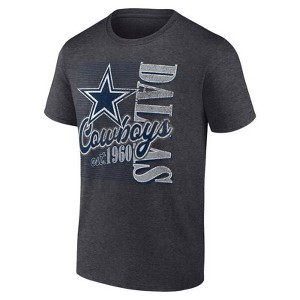 NFL Dallas Cowboys Men's Charcoal Heathered Short Sleeve T-Shirt - 1 of 3