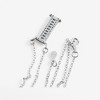 Anna-Kaci Silver Tone Initial Letter Pendant Necklace with Crystal Rhinestone Accents - 4 of 4