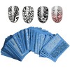 Wrapables 48 Sheets Black & White Vines, Flowers & Henna Nail Art Water Slide Nail Decals Water Transfer Nail Decal Sheets - 4 of 4