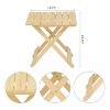 PAGED Folding Table Square Outdoor Dining Table with X-Shaped Frame, Portable Design for Patio, Deck, Poolside - 2 of 4