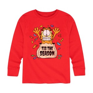 Boys' - Garfield - Tis The Season Long Sleeve Graphic T-Shirt - 1 of 4