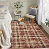 Farmhouse Area Rug, Washable Non-Slip Plaid Rug ¨C Soft Large Living Room Carpet for Bedroom, Office, Nursery - 2 of 4