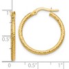 Black Bow Jewelry 2mm Crisscross Round Hoop Earrings in 10k Yellow Gold, 22mm (7/8 Inch) - 4 of 4