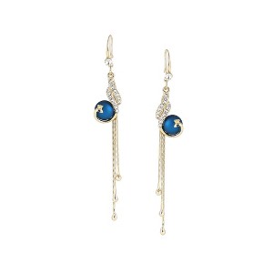SOHI Women's Gold Sleek Drop Earrings - 1 of 3