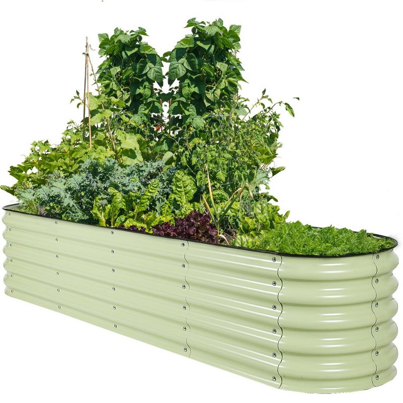 Aoodor 9-in-1 Modular Aluzinc Metal Raised Garden Bed - Outdoor Garden Planter Box for Vegetable, Flower, Herb, 1 of 8