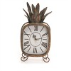 Copper Patina Rustic Pineapple Metal Battery Operated Table Clock - Foreside Home & Garden - 2 of 4