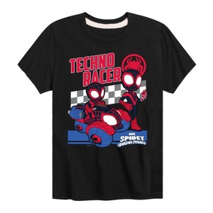 Boys' - Marvel - Spider-Man And His Amazing Friends Techno Racer Morales Short Sleeve Graphic T-Shirt - 1 of 4