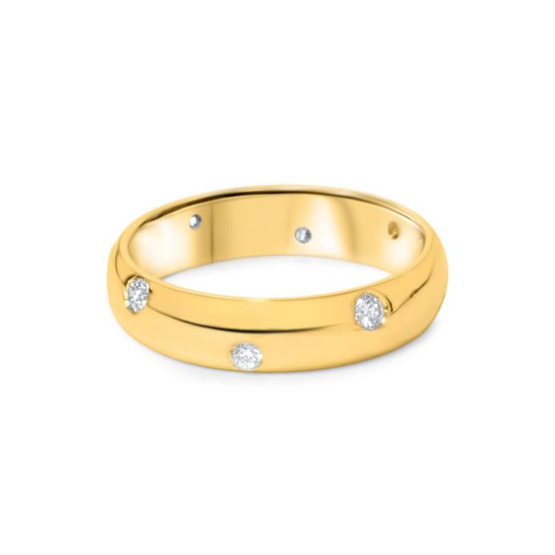 Pompeii3 1/2ct Bezel Diamond Eternity Wedding Ring Yellow Gold, 1 of 3