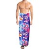 HAPPY BAY Men's Summer Long Vacation Sarong Beachwear Holidays Wrap Lava Lava Beach Cover Up Sarongs For Men One Size Blue, Floral - 2 of 4