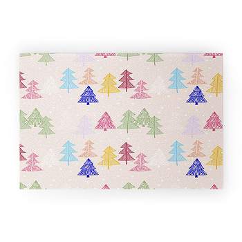 Showmemars Xmas forrest pattern Looped Vinyl Welcome Mat - Society6
