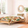 Deny Designs Twin/ Twin Extra Long Carriecantwell Meowy Christmas Duvet Cover and Pillow Sham Green - 2 of 4
