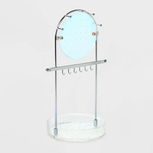 Textured Acrylic Jewelry Organizer - Wild Fable™ Iridescent: Metal & Acrylic Stand, 10" Height, 6" Width, 0.5 lbs - 1 of 2