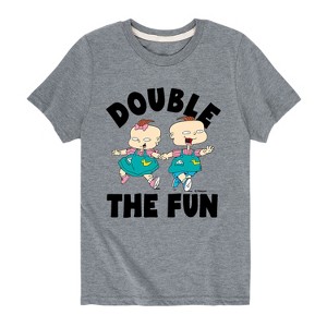 Boys' - Rugrats - Double the Fun Short Sleeve Graphic T-Shirt - 1 of 4