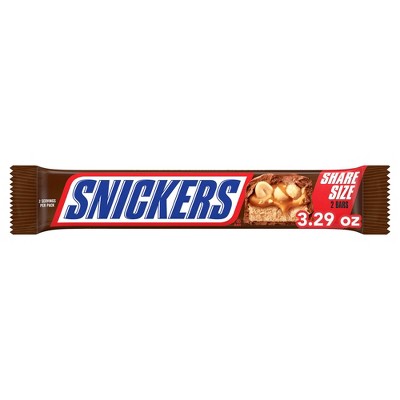 Snickers Milk Chocolate Candy Bar - Share Size Chocolate Bar 3.29oz