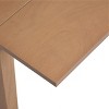 GlasFlength Folding Tables Extendable Dining Table with Rubberwood Legs Elegant for Kitchen Modern Living Spaces, Natural, 45.67"*29.5"*30.1" - 3 of 4