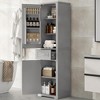 Rbied 20.00 in. W x 15.80 in. D x 72.10 in. H Bathroom Storage Cabine Linen Cabinet with Adjustable Shelf - 2 of 4