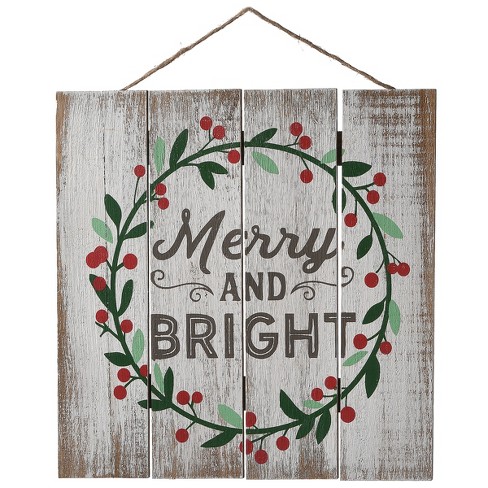 National Tree Company 13" Christmas Holiday Wall Sign - image 1 of 4