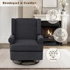 Glider Rocking Recliner Chair 360° Smooth Rotation, Ultra-Soft Padded Seat & Backrest, Quiet Rocking Motion, for Living Room, Bedroom, Office - 3 of 4