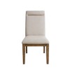 Cushioned Side Chair (Set of 2) with Brushed Brass Accent ¨C Toffee Finish Legs for Living Room - 3 of 4