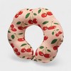 Super Soft Travel Pillow with Memory Foam & Removable Cover in Cherry Charm - 3 of 4