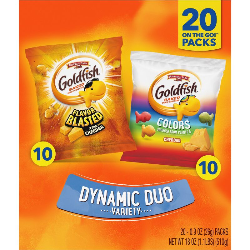 Pepperidge Farm Goldfish Dynamic Duo Variety Packs - 18oz/20ct, 3 of 13