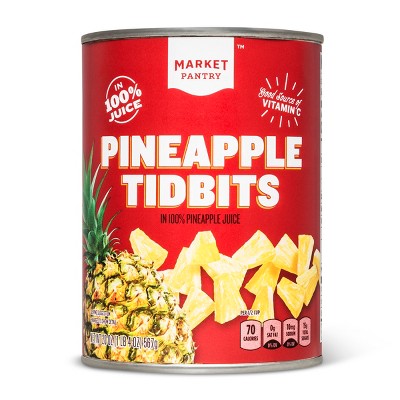 Pineapple Tidbits in 100% Pineapple Juice 20oz - Market Pantry™
