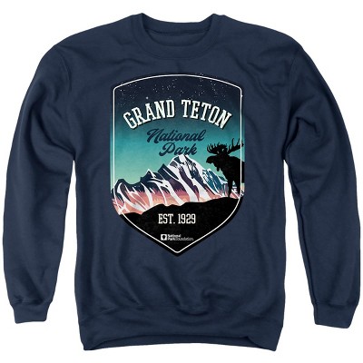 Men's Grand Teton National Park Illustrated Landscape Crewneck Sweatshirt