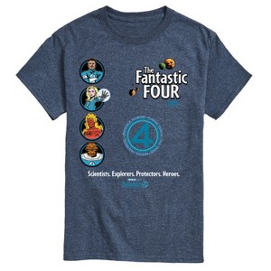 Men's - Marvel - Fantastic Four Scientists Explorers Protectors Heroes Short Sleeve Graphic T-Shirt - 1 of 4