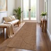 Washable Modern Large Living Room Rugs, Rainbow Print Soft Non Slip Bedroom Carpet, Low Pile Geometric Dining Room Rugs - 3 of 4