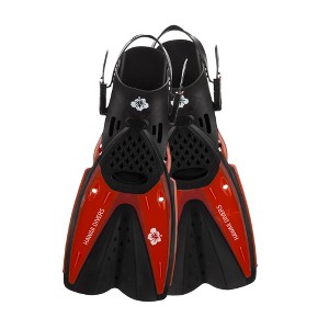 Hawaii Divers Adult Cannon Snorkel Fins – Red - Size L/XL - 1 of 2
