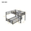 NicBex L-Shaped Metal Twin/Full Bunk Bed with Ladder&Guardrails,Heavy Duty Bunkbeds,Noise-Reduced Bed Frames for Teens&Adults,250/350lbs Max - 3 of 4