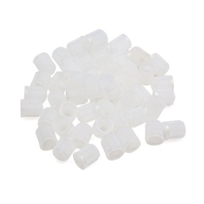 Unique Bargains Plastic Tire Air Valve Stem Caps Tyre Wheel Rims Dust Cover for Car White 50 Pcs