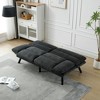 70'' Velvet Thick Cushion 2-Seater Sofa with Sleeper Sofa, Metal Feet, and Modern Design - 3 of 4