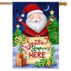 Santa Stop Here Christmas Double-Sided House Flag Presents Holiday 28" x 40" Briarwood Lane - 2 of 4