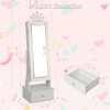 Kids Jewelry Cabinet with Full-Length Mirror, Freestand Mirror with Storage Drawers, Kids Vanity Dress Up Mirror - 3 of 4