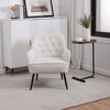 Upholstered Accent Chair With Armchair Ergonomic Incline Backrest Easy Assembly Modern Chair For Living Room - 4 of 4