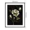 Kate and Laurel Framed Art Moody Floral 2 by Annie Quigley, 33x41, Stylish Black Narrow - 2 of 4