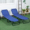 TiramisuBest Set of 2 Folding Chaise Lounges with 6-Position Reclining Back, Breathable Mesh Seat & Headrest for Pool/Beach/Yard/Patio (Green) - 2 of 4