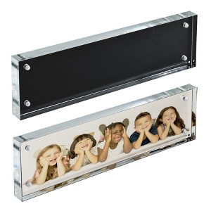 Azar Displays Acrylic Block Frame with Metal Back Plate, 2-Pack - 1 of 4