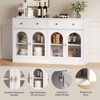 CuisinSmart 55.1" Sideboard Buffet Cabinet with 2 Drawers & 4 Acrylic Doors, Console Coffee Bar Table with Adjustable Shelves for Kitchen Dining Room - 3 of 4