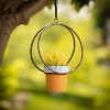 Sullivans Hanging Metal Ring Metal Planter 14.5"H Brown - 3 of 4