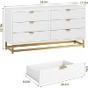 6 Drawer Dresser for Bedroom, 53.5” Large Dresser with Metal Legs, Modern Dresser Chest Organizer with Wide Storage, Chest of Drawers for Bedroom - 2 of 4