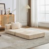 TIRAMISUBEST 39 inch Compression Sofa Chenille Foldable Floor Bed Fixed Frame 1-3 Seater Boneless Modular Living Room - 2 of 4