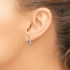 Black Bow Jewelry 2mm, Satin, Diamond Cut Sterling Silver Hoops - 13mm (1/2 Inch) - 3 of 4
