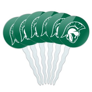Illinois Wesleyan University Primary Logo Cupcake Picks Toppers Decoration Set of 6 - 1 of 4